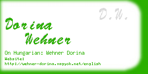 dorina wehner business card